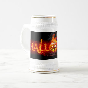 Caneca De Cerveja Letras ardentes maciças do SlipperyJoe no Hallowee