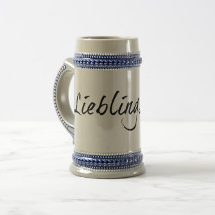 Caneca De Cerveja Lieblingspapa - Schwarzer Schriftzug 00001