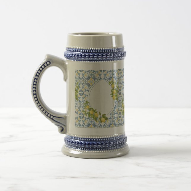 Caneca De Cerveja Limon Tile Azul Italiano (Esquerda)