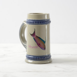 Caneca De Cerveja Linda coloração nupcial para o Goldy do Mar