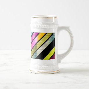 Caneca De Cerveja Listras coloridas fofas