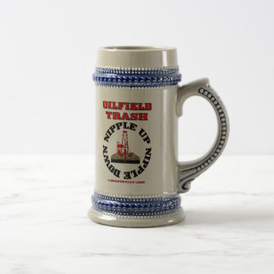 Caneca De Cerveja Lixo do campo petrolífero, bocal acima, bocal par