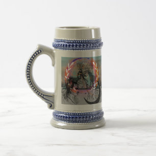 Caneca De Cerveja Lobos com índios americanos