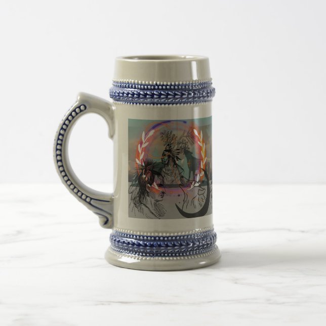 Caneca De Cerveja Lobos com índios americanos (Esquerda)