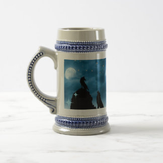 Caneca De Cerveja Lobos na Lua