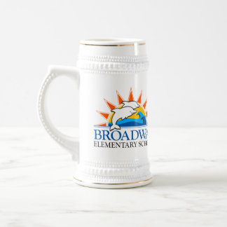 Caneca De Cerveja Logotipo da escola primária Broadway Mug