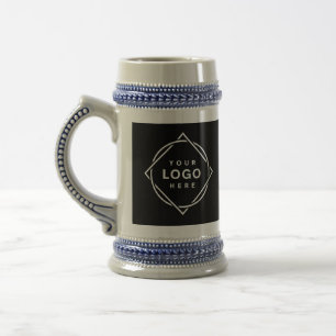 Caneca De Cerveja Logotipo do código QR preto Negócios modernos e