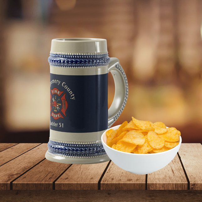Caneca De Cerveja Logotipo do Fire Department Personalizado (Criador carregado)
