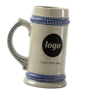 Caneca De Cerveja Logotipo e Texto simples para empresa