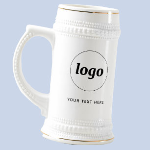 Caneca De Cerveja Logotipo simples e Promocional de texto para empre