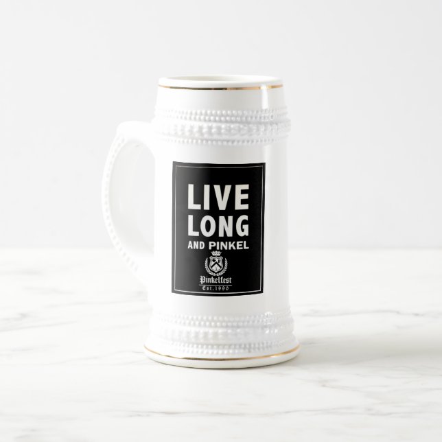 Caneca de cerveja longa ao vivo (Frente Esquerda)