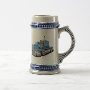 Caneca De Cerveja Lt Azul Caminhão de Kenworth w900