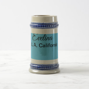 Caneca De Cerveja Lugar de texto simples e mínimo adicione seu nome
