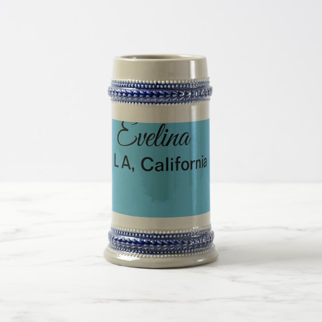 Caneca De Cerveja Lugar de texto simples e mínimo adicione seu nome  (Centro)