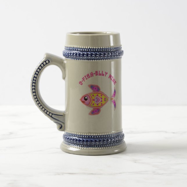 Caneca De Cerveja Luminous Heart Fish: Radiant  Latte Mug (Esquerda)
