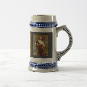 Caneca De Cerveja Luta de Jacob com o anjo por Rembrandt