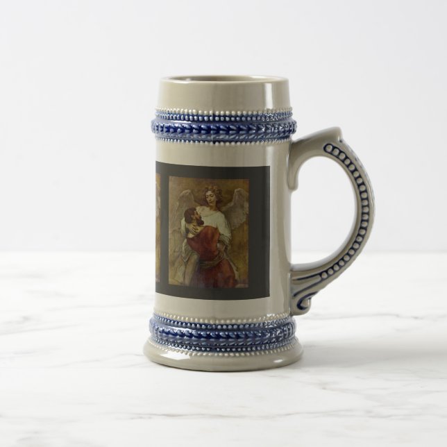 Caneca De Cerveja Luta de Jacob com o anjo por Rembrandt (Direita)