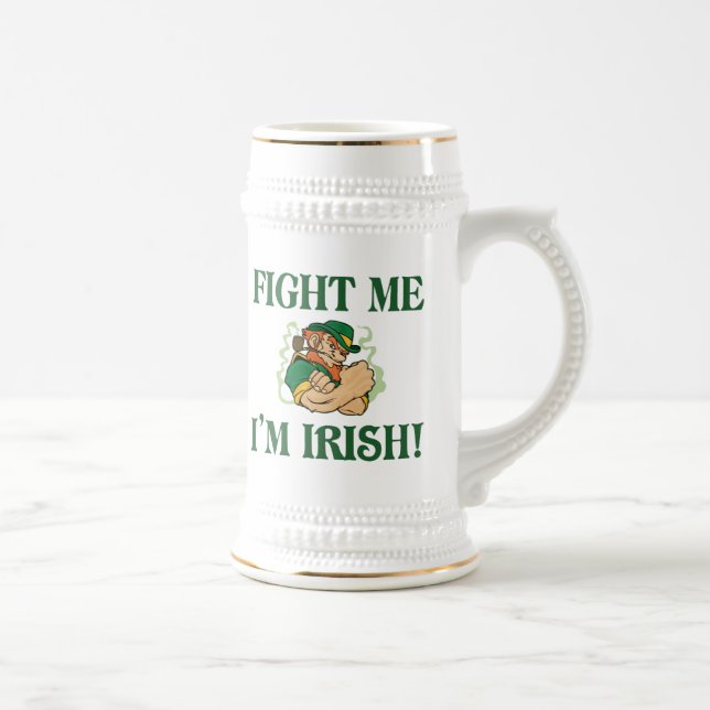 Caneca De Cerveja Lute Comigo Sou Irlandês (Direita)