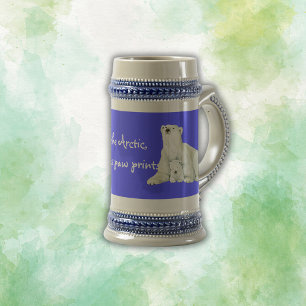 Caneca De Cerveja Mãe de urso polar com seu filhote