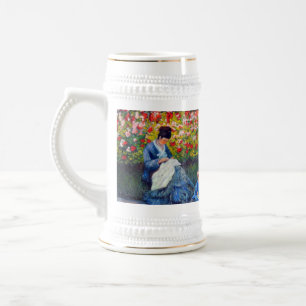 Caneca De Cerveja Mãe e Criança Monet no Jardim