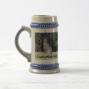 Caneca De Cerveja Mãe Kangaroo com Bebê Joey em sua bolsa