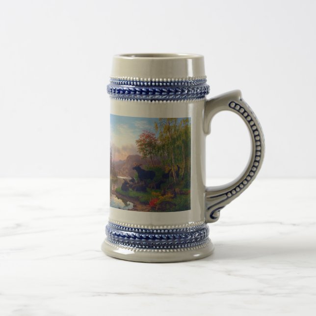 Caneca De Cerveja Maiestoso alce em um campo de paisagem de outono n (Direita)