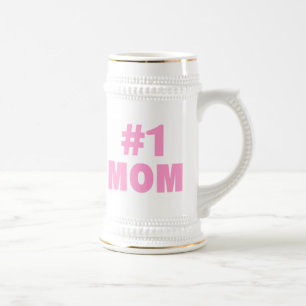 Caneca De Cerveja Mamã #1 (rosa)
