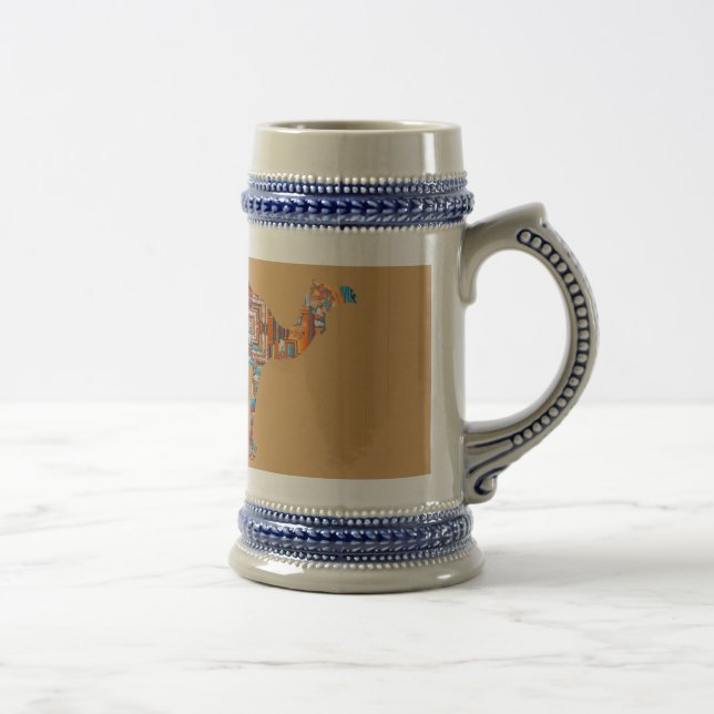 Caneca De Cerveja mandala camel (Direita)