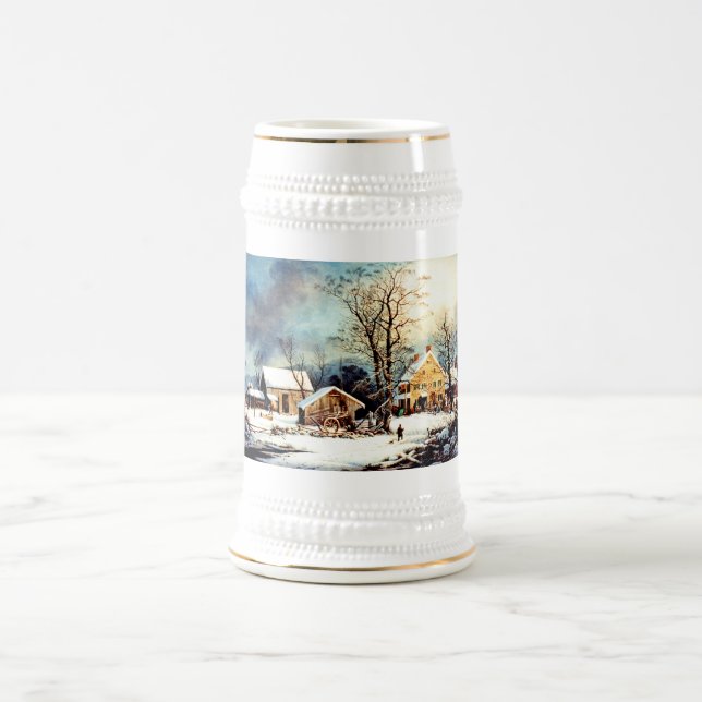 Caneca De Cerveja Manhã de neve fria (Centro)