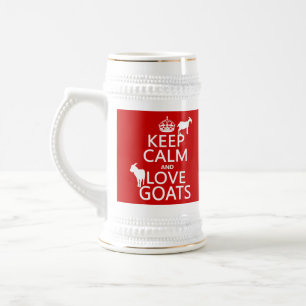 Caneca De Cerveja Mantenha a calma e ame cabras