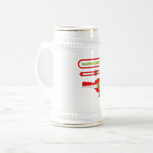 CANECA DE CERVEJA MAPA DE SANTA CATARINA. SAMER BRASIL