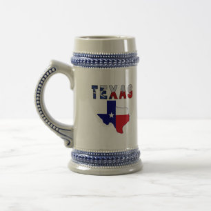 Caneca De Cerveja Mapa de Sinalizador com Texas