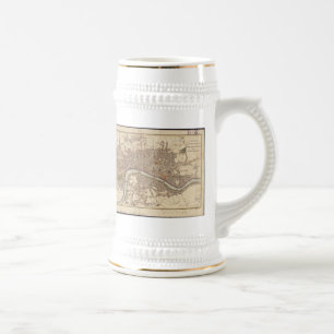 Caneca De Cerveja Mapa do vintage de Londres Inglaterra (1807)