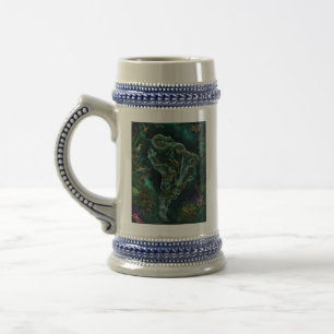 Caneca De Cerveja Mapa Fantástico da Vida Selvagem da Selva da Améri