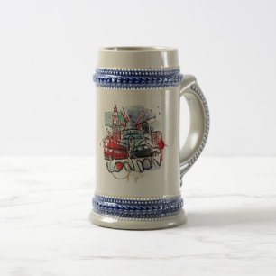 Caneca De Cerveja marco do Big ben bus london