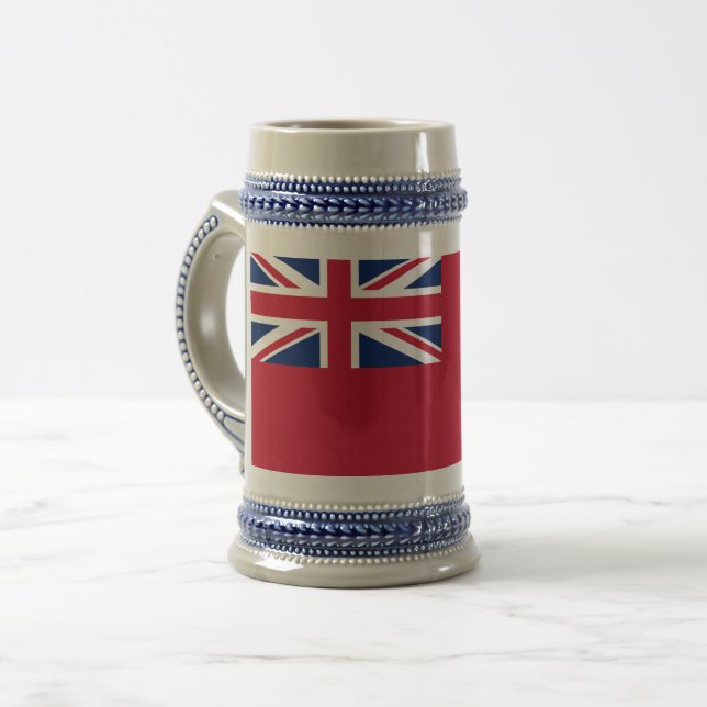 Caneca De Cerveja Marinho britânico Red Ensign Mug ou Tumbler (Frente Esquerda)