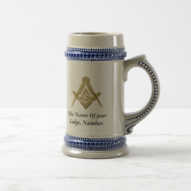 Caneca De Cerveja Masonic Freemason Freemasonry Compass (Direita)