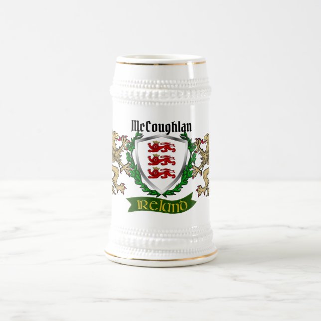 Caneca De Cerveja McCoughlan/Cochlan Irish Shield (Centro)