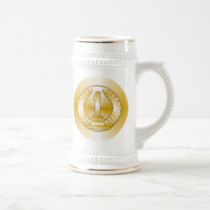 Caneca De Cerveja Medalha Dourado,