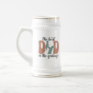 Caneca De Cerveja Melhor arte de palavras da galáxia para Pai