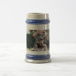 Caneca De Cerveja Melhor Colagem de Fotos Moderna do Pai