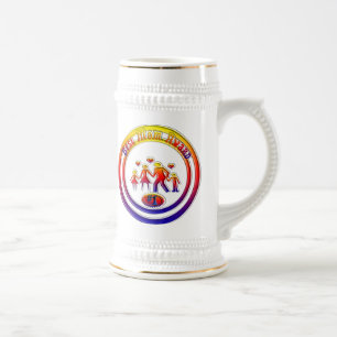 Caneca De Cerveja Melhor família Rainbow Prêmio da mãe