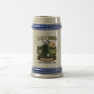 Caneca De Cerveja Melhor Pai Pelo Par Pai de Golfe Engraçado