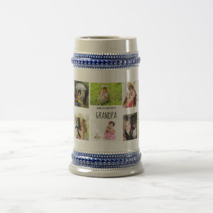 Caneca De Cerveja Melhor Vovô Já Fotografia Colagem Netos Mug
