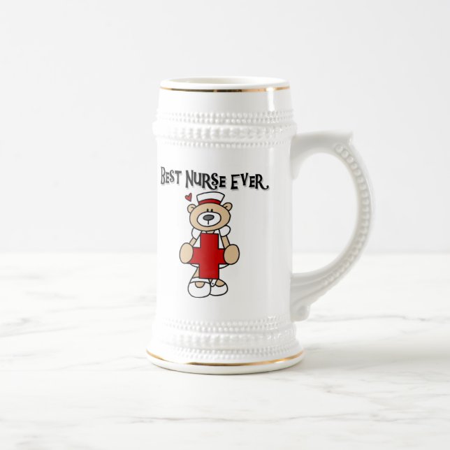Caneca De Cerveja Melhores enfermeiros Camisetas e presentes (Direita)