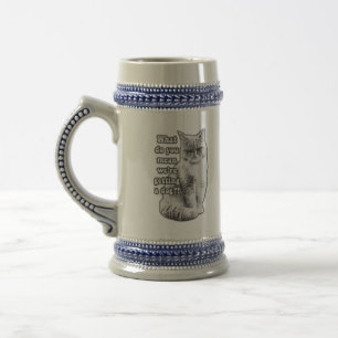 Caneca De Cerveja Meme engraçado de gato mal-humorado para amantes e