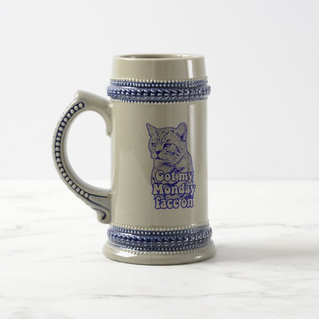 Caneca De Cerveja Meme engraçado de gato rabugento para pessoas e do (Esquerda)