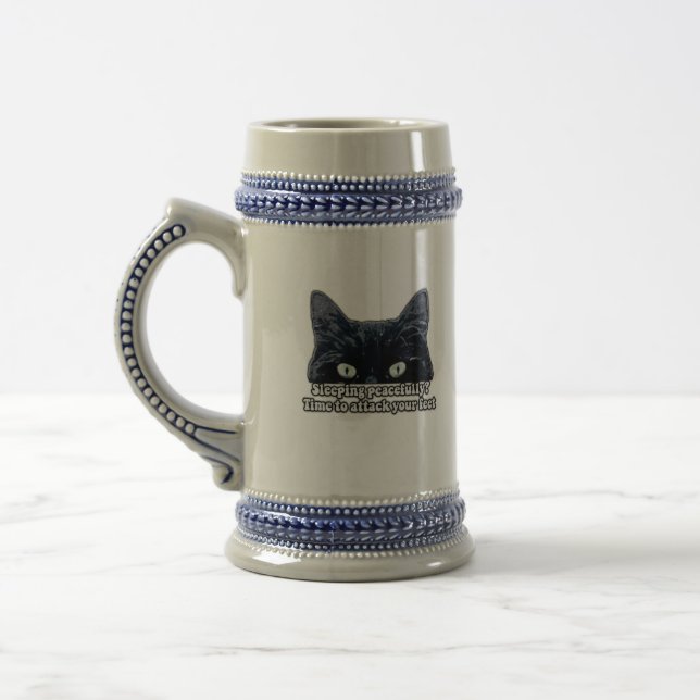Caneca De Cerveja Memória de gato grumpy engraçada para donos de gat (Esquerda)