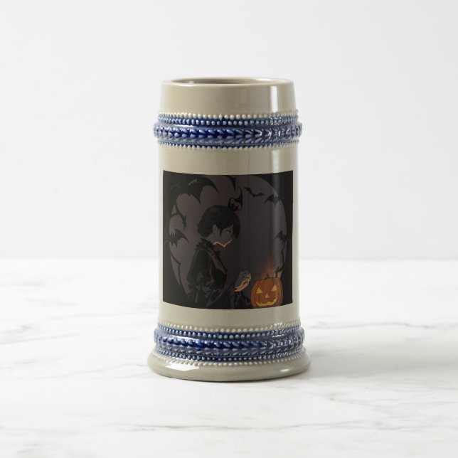 Caneca De Cerveja menina do halloween (Centro)