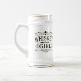 Caneca De Cerveja Menina rústica do uísque